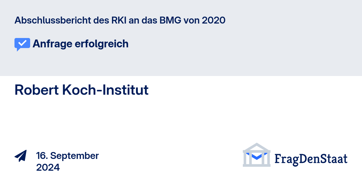Abschlussbericht des RKI an das BMG von 2020 - FragDenStaat