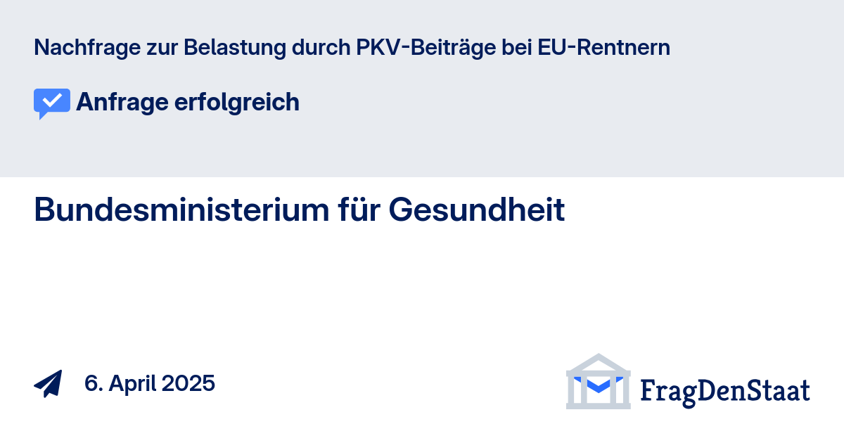 Burden PKV Contributions to EU Pensioners